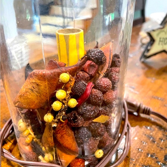 Primitive Home Decor Lamp Wooden Stars Pip Berry Garland Fabric Garland - Picture 8 of 12